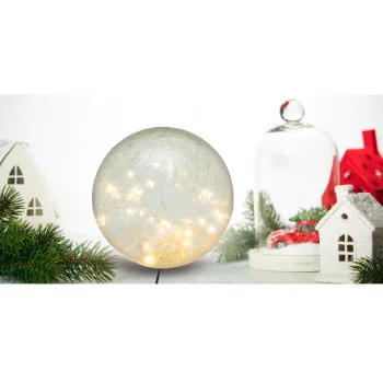 Novogodišnja dekorativna staklena kugla sa micro LED dioadama GLG15-1